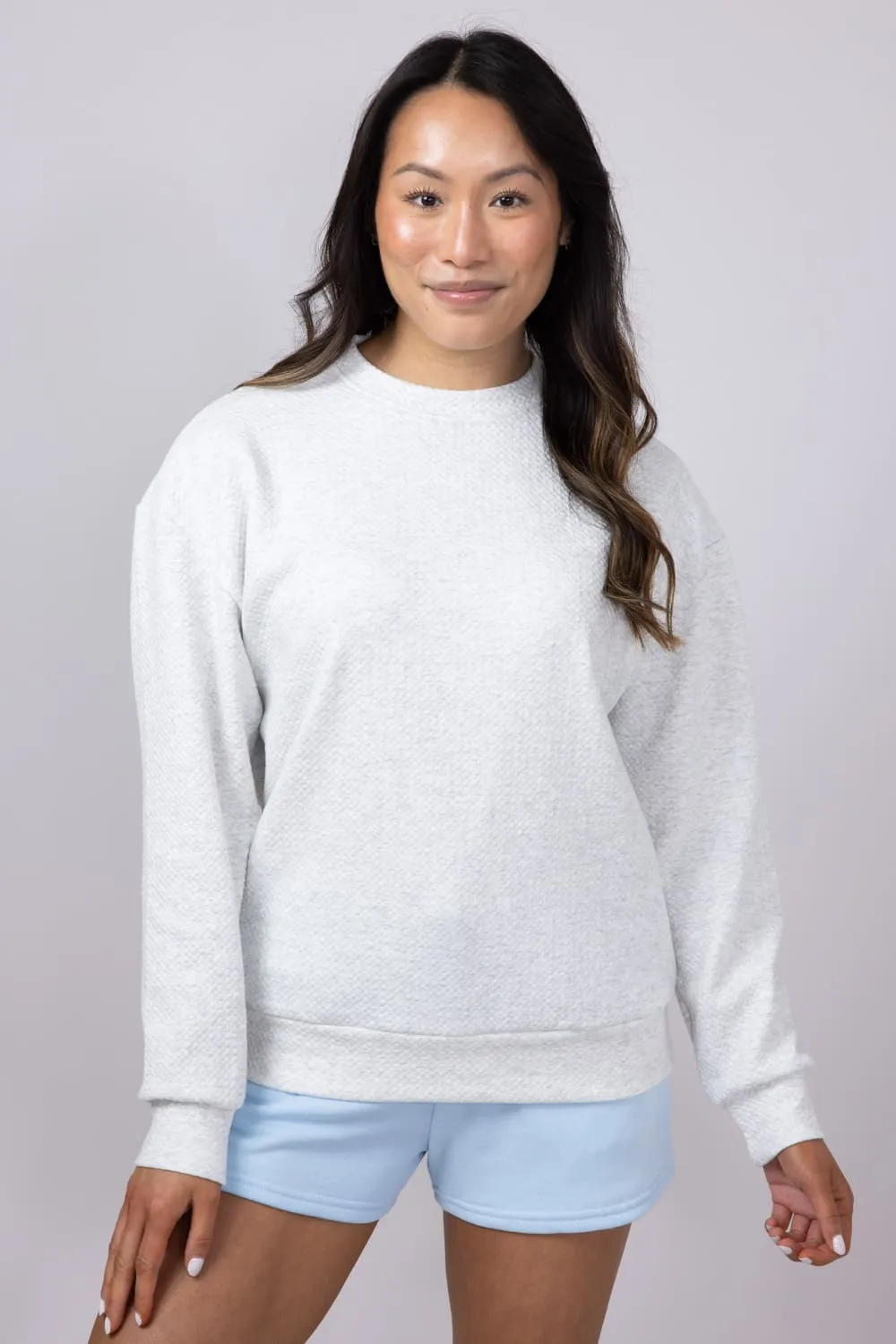 1897 Active Honeycomb Stretch Sweatshirt for Women in Oatmeal | T103-OATMEAL