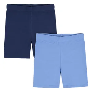 2-Pack Infant Girls Blue Pull-On Bike Shorts Gerber Childrenswea