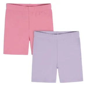 2-Pack Infant Girls Pink & Purple Pull-On Bike Shorts Gerber Childrenswea