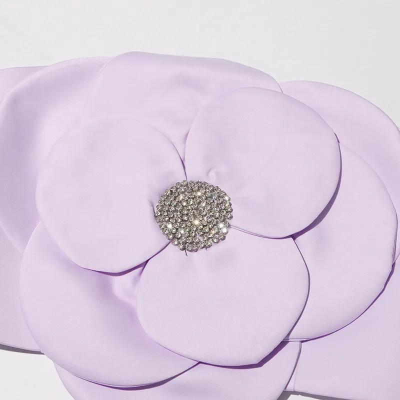 3D FLOWERS TOPS IN PURPLE Gloria Lanvin