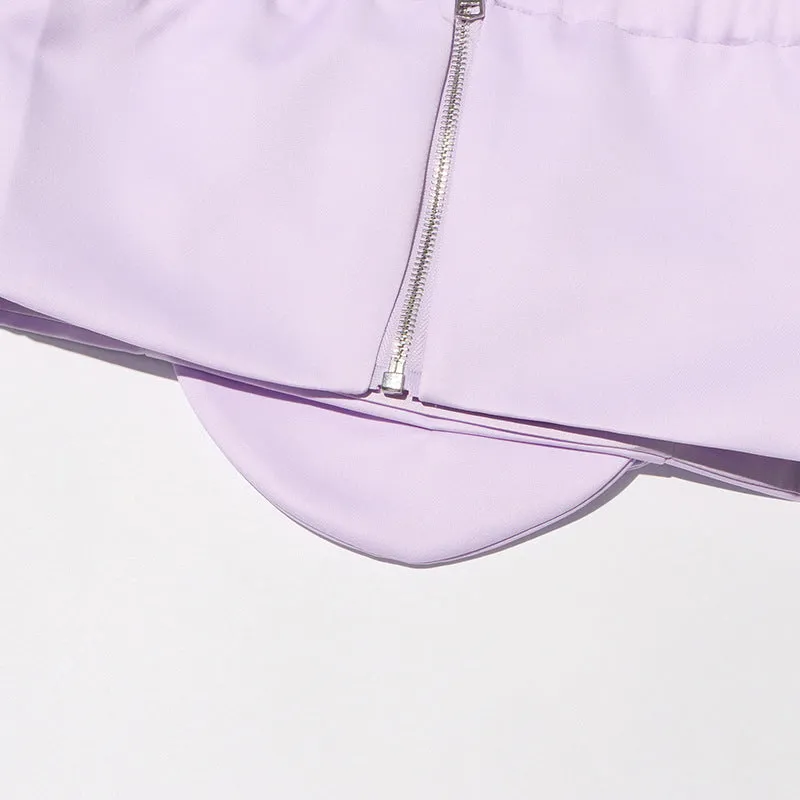 3D FLOWERS TOPS IN PURPLE Gloria Lanvin