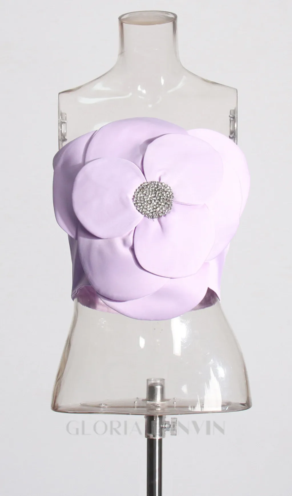3D FLOWERS TOPS IN PURPLE Gloria Lanvin