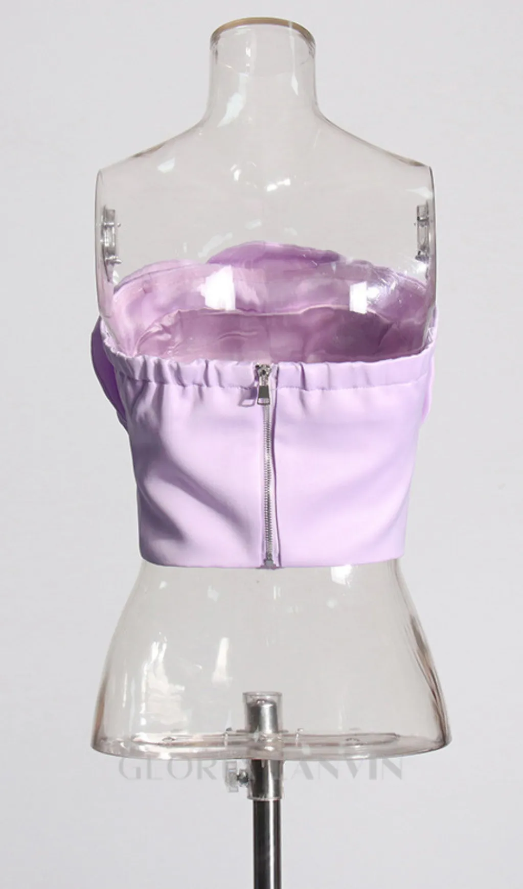 3D FLOWERS TOPS IN PURPLE Gloria Lanvin