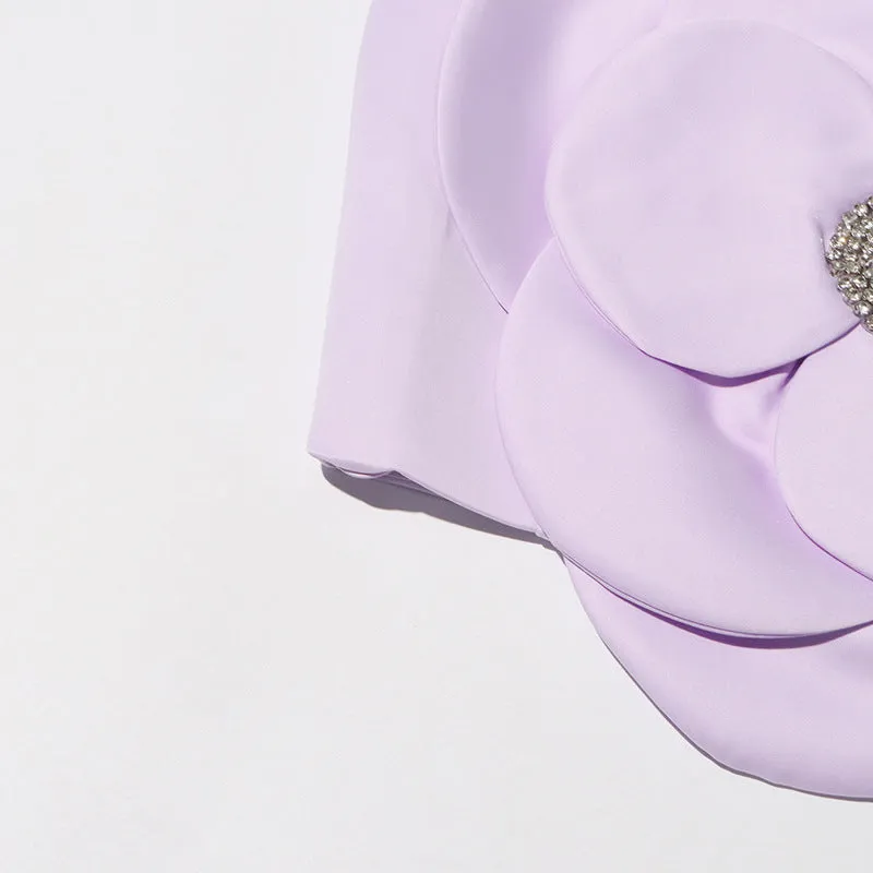 3D FLOWERS TOPS IN PURPLE Gloria Lanvin