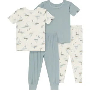 4-Piece Infant & Toddler Boys Ivory Sailing Snug Fitting Pajamas Gerber Childrenswea