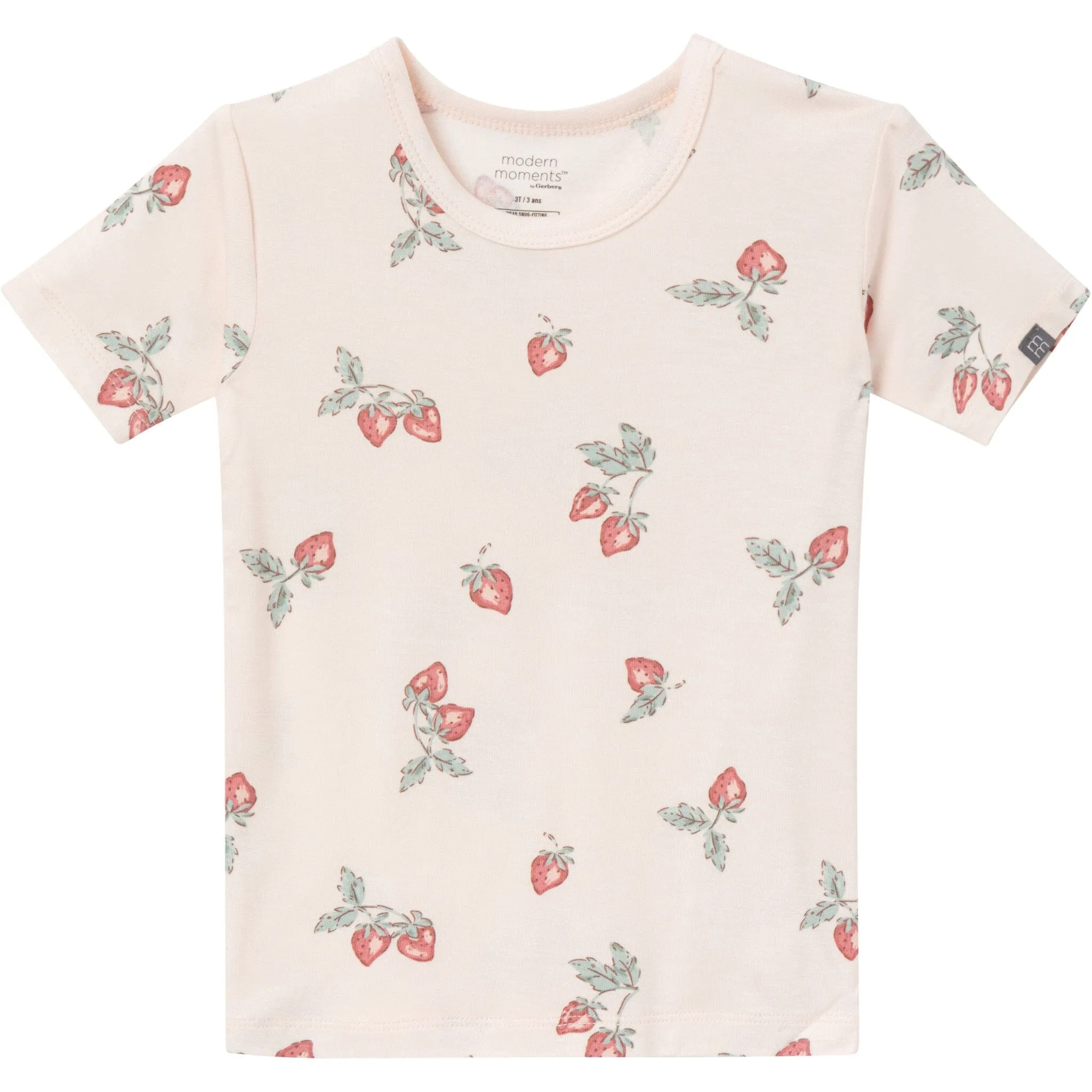 4-Piece Infant & Toddler Girls Rose Strawberry Snug Fitting Pajamas Gerber Childrenswea