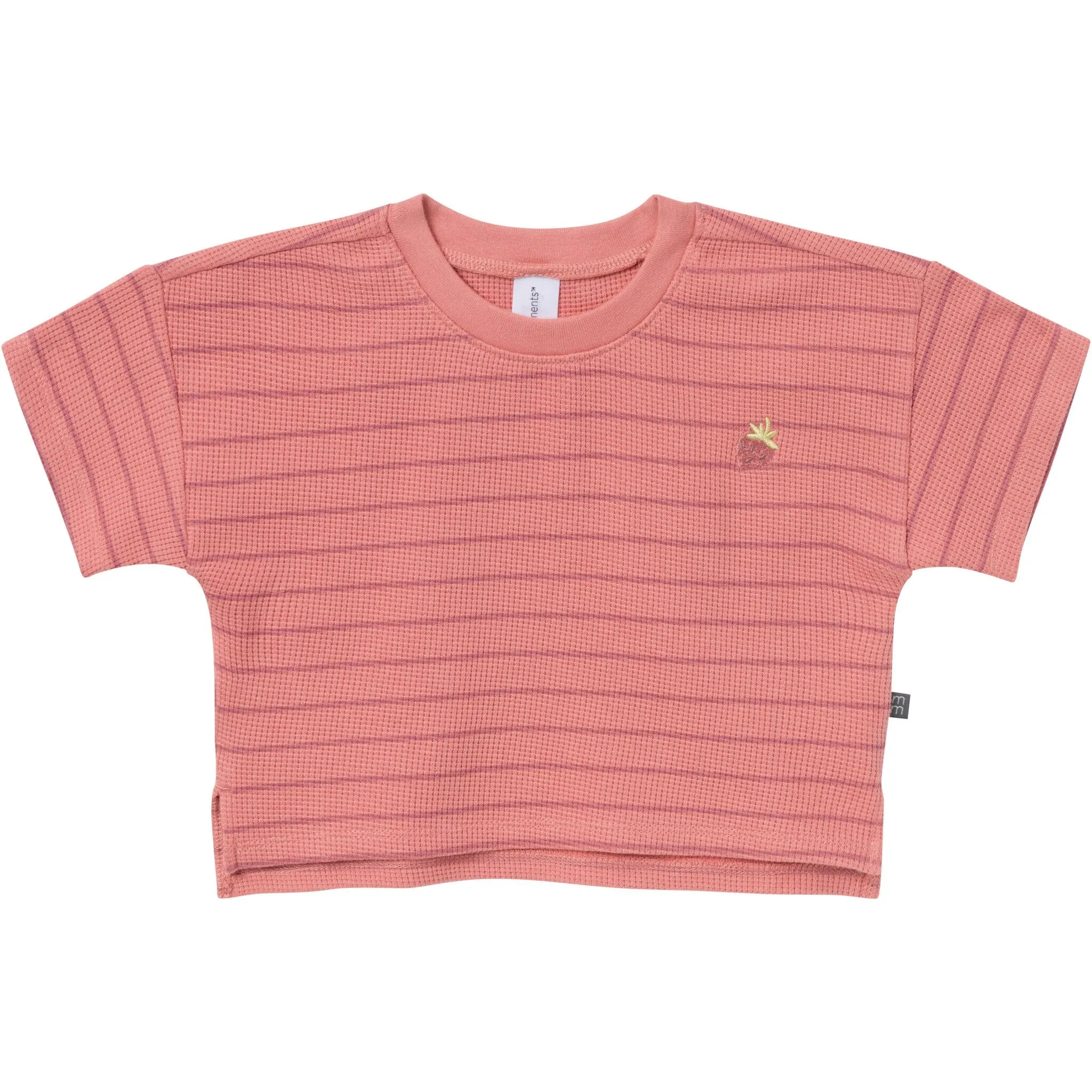 4-Piece Infant & Toddler Girls Rose Stripe Drop Shoulder Crop Tops and Shorts Set Gerber Childrenswea