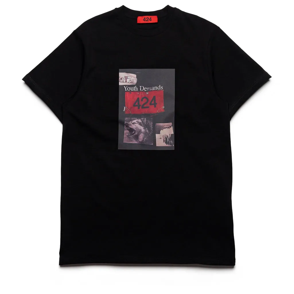 424 Youth Demands Tee - Black