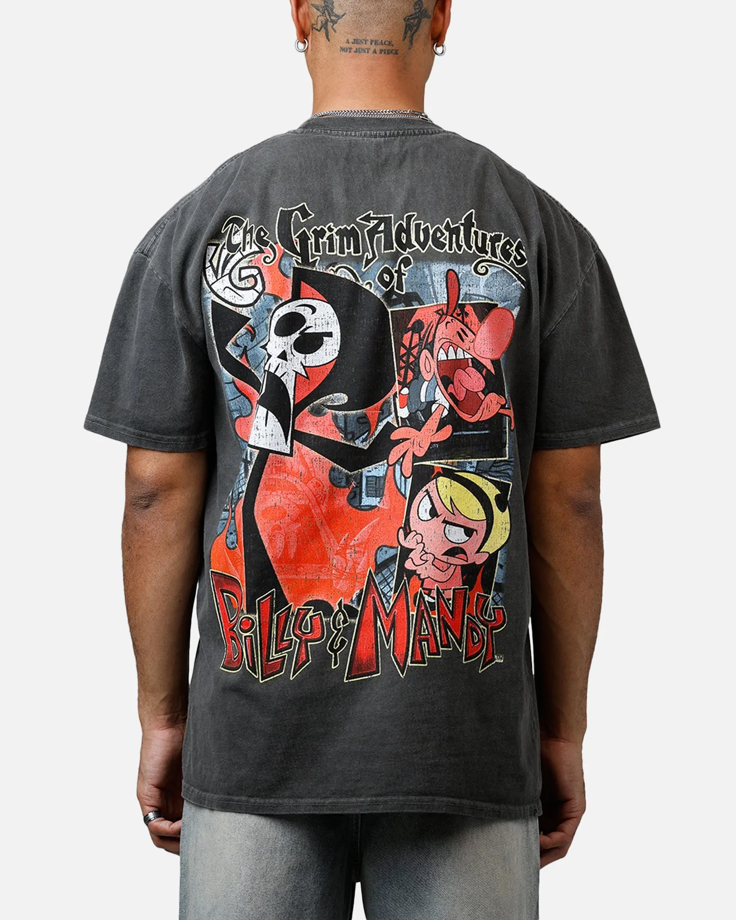 American Thrift X Cartoon Network Grim Heavyweight Vintage T-Shirt Black Wash