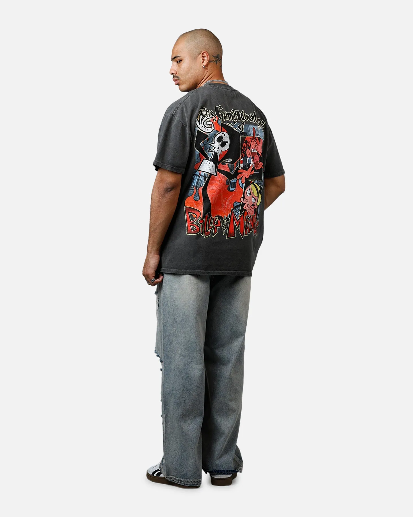 American Thrift X Cartoon Network Grim Heavyweight Vintage T-Shirt Black Wash