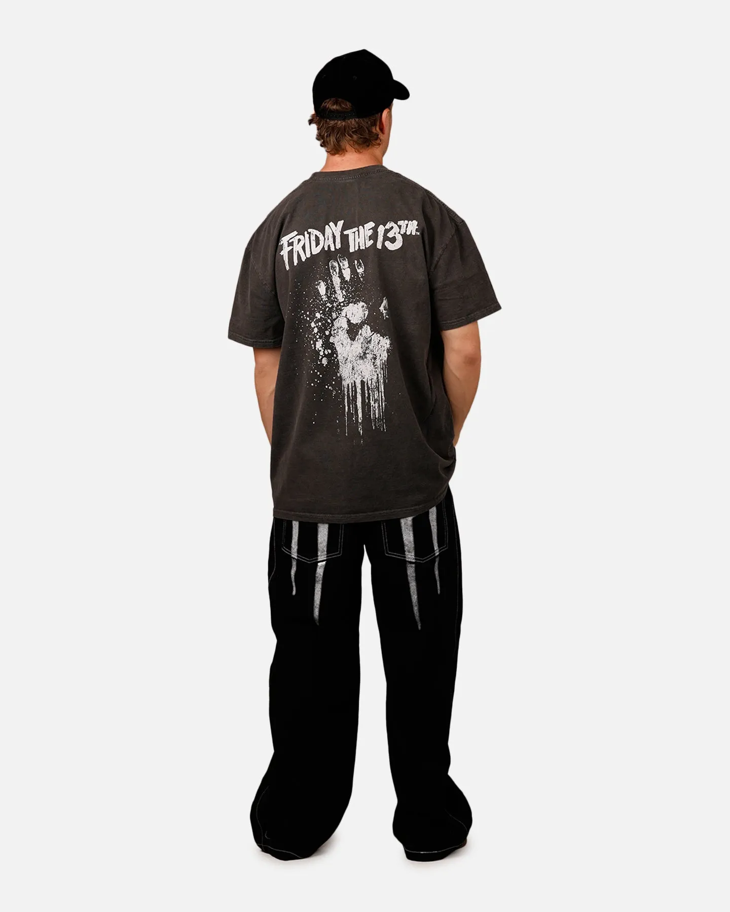 American Thrift X Friday The 13th 'Horror Classics' 13th Classic Heavyweight T-Shirt Black Wash