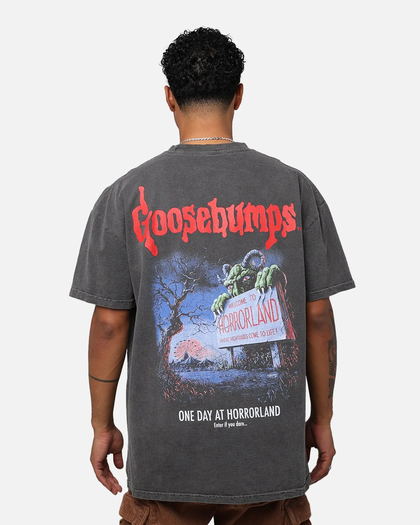 American Thrift X Goosebumps Horrorland Heavyweight T-Shirt Black Wash