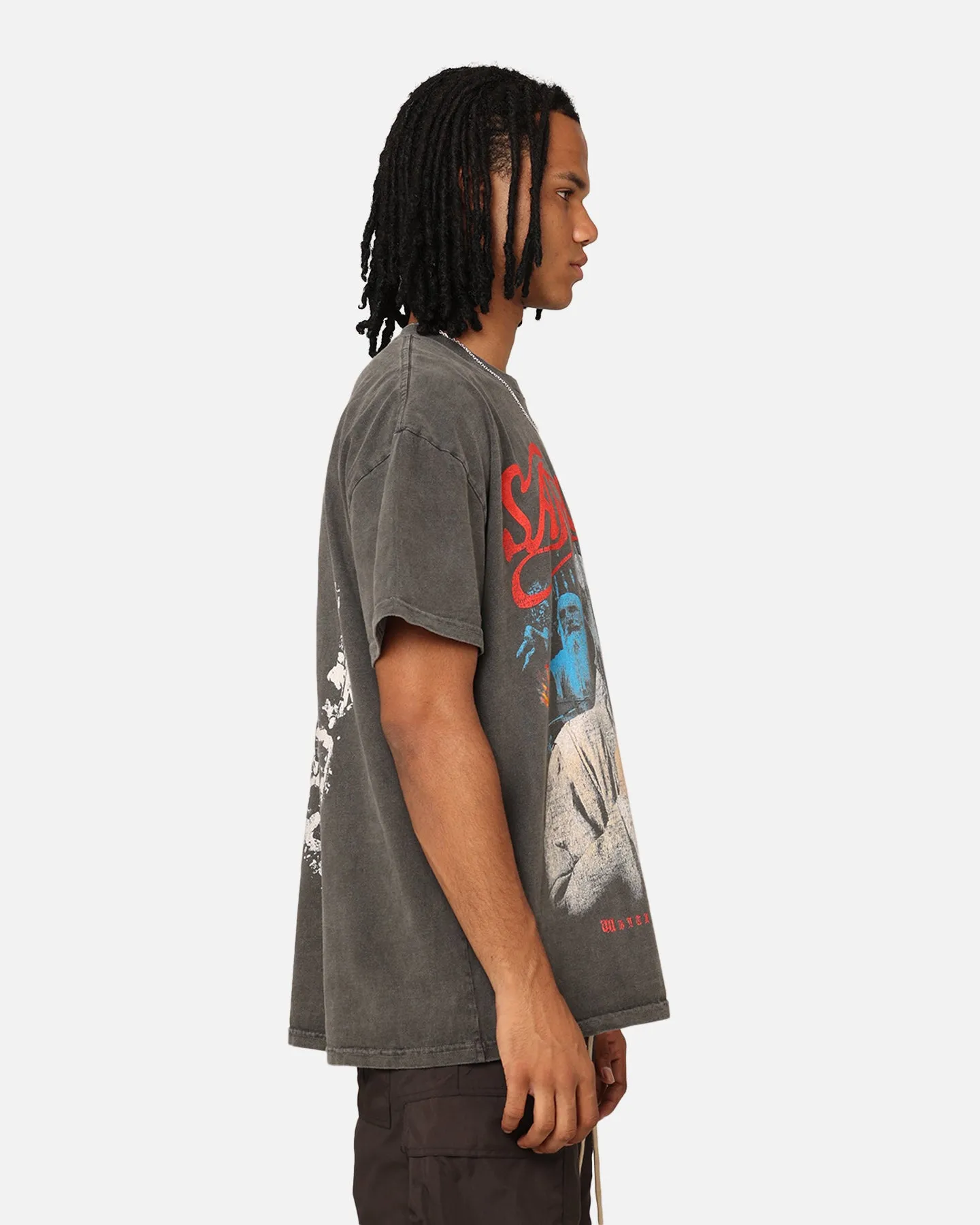 American Thrift X Lord Of The Rings Saruman Heavyweight T-Shirt Black Wash