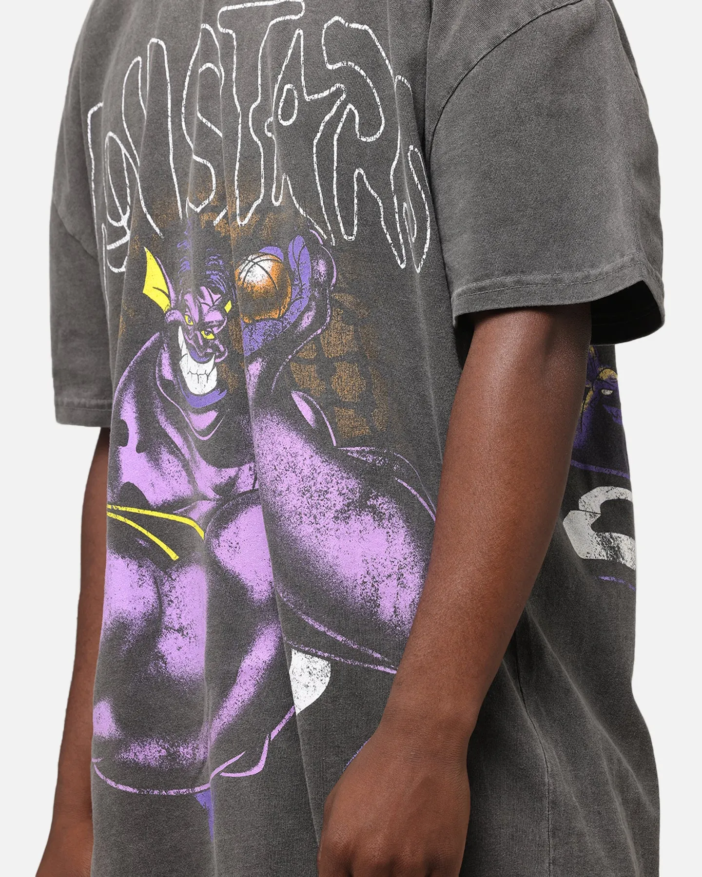 American Thrift X Space Jam Monstars Heavyweight Vintage T-Shirt Black Wash