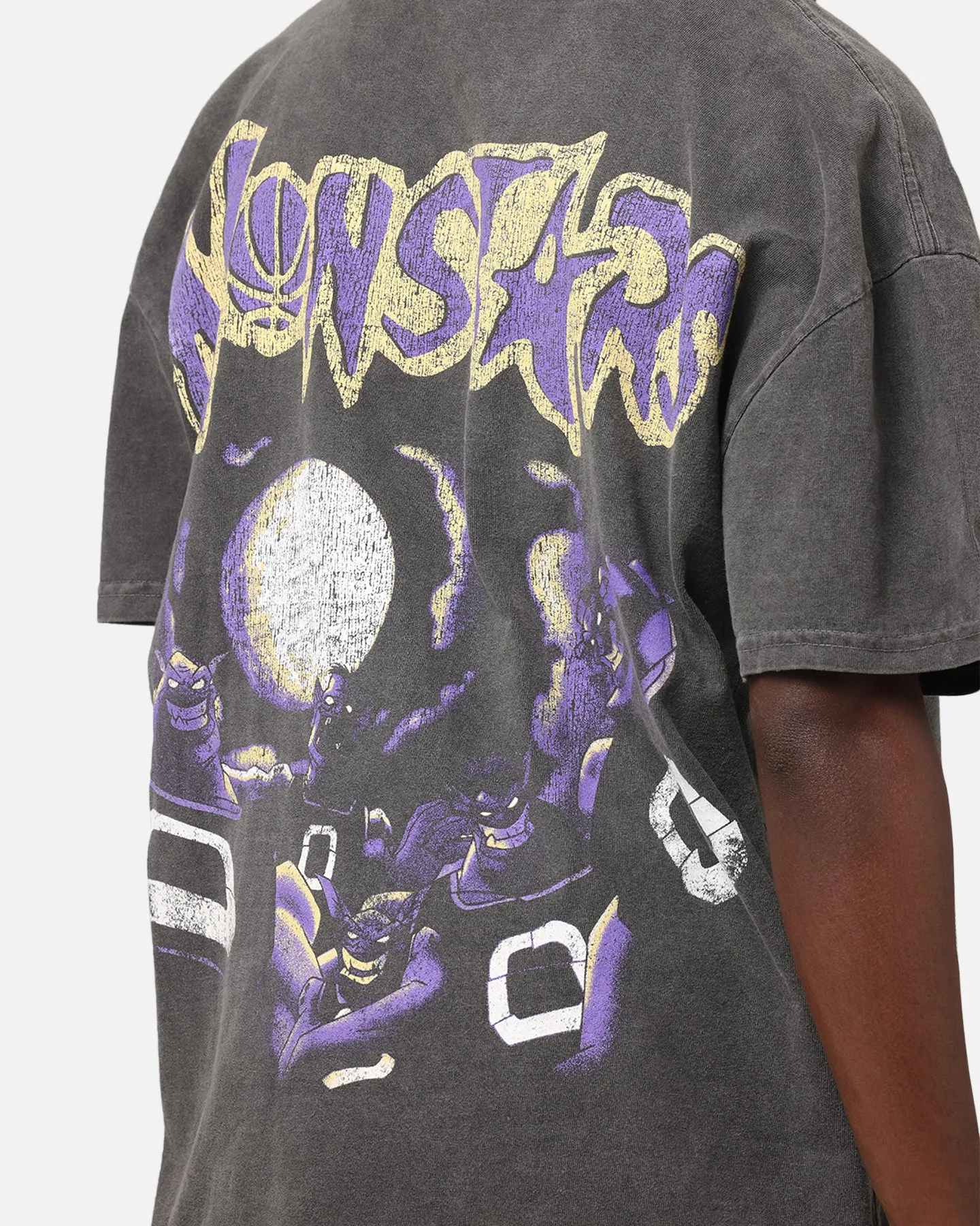 American Thrift X Space Jam Monstars Heavyweight Vintage T-Shirt Black Wash