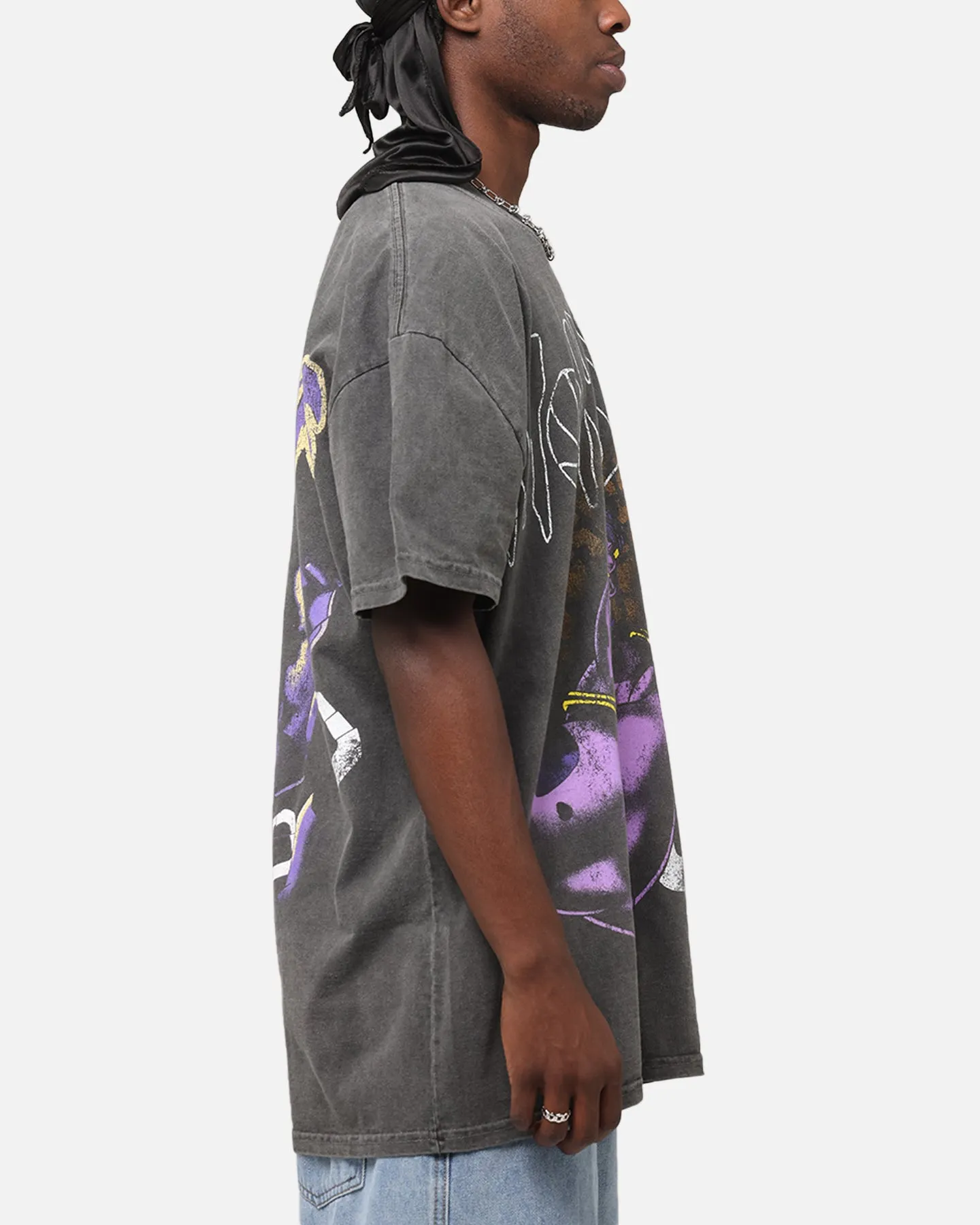American Thrift X Space Jam Monstars Heavyweight Vintage T-Shirt Black Wash