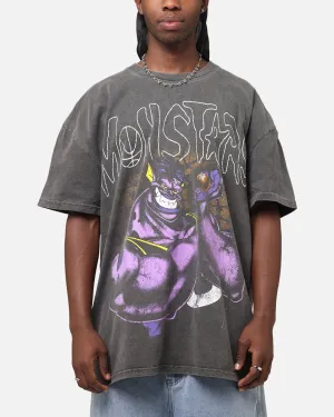 American Thrift X Space Jam Monstars Heavyweight Vintage T-Shirt Black Wash