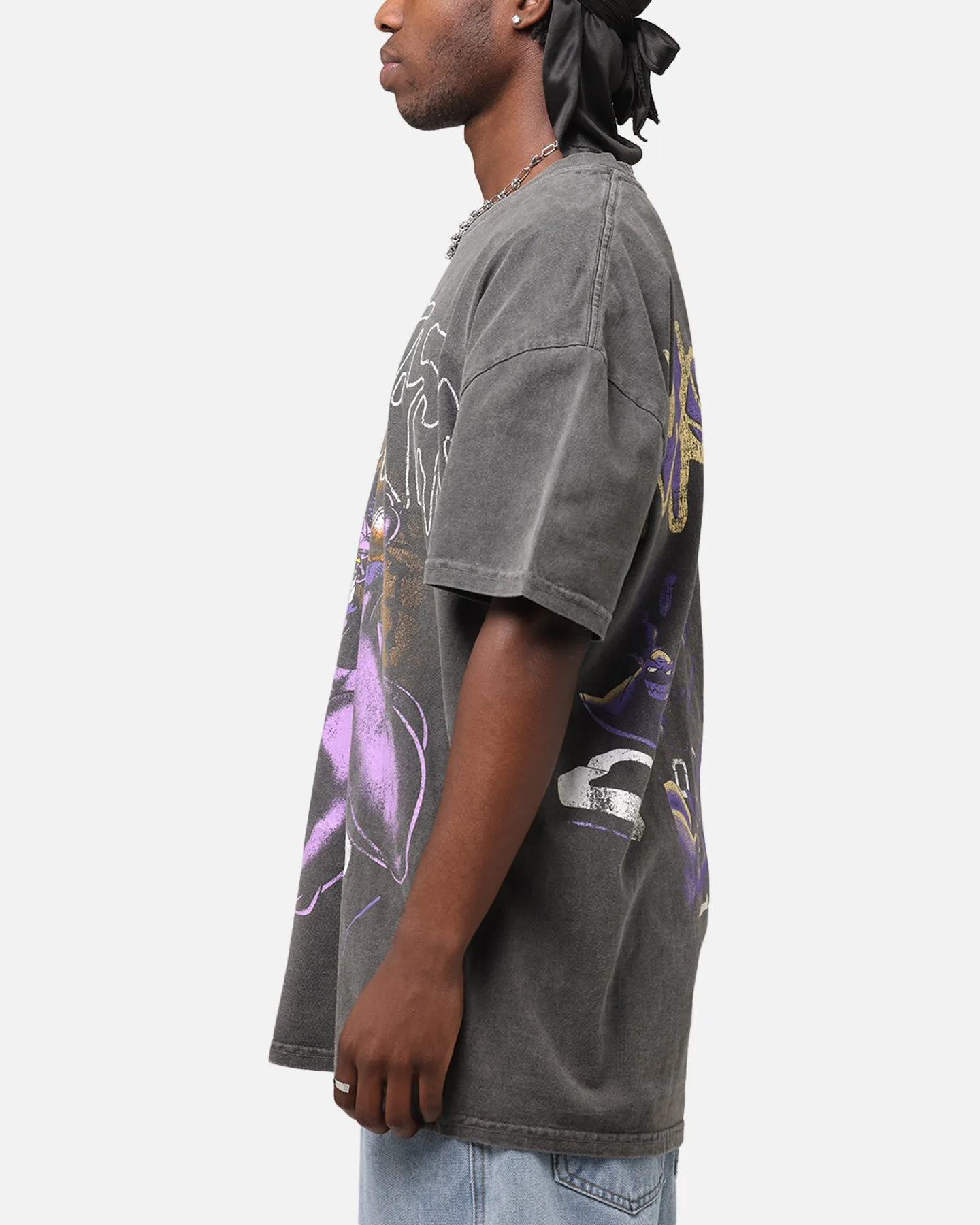 American Thrift X Space Jam Monstars Heavyweight Vintage T-Shirt Black Wash