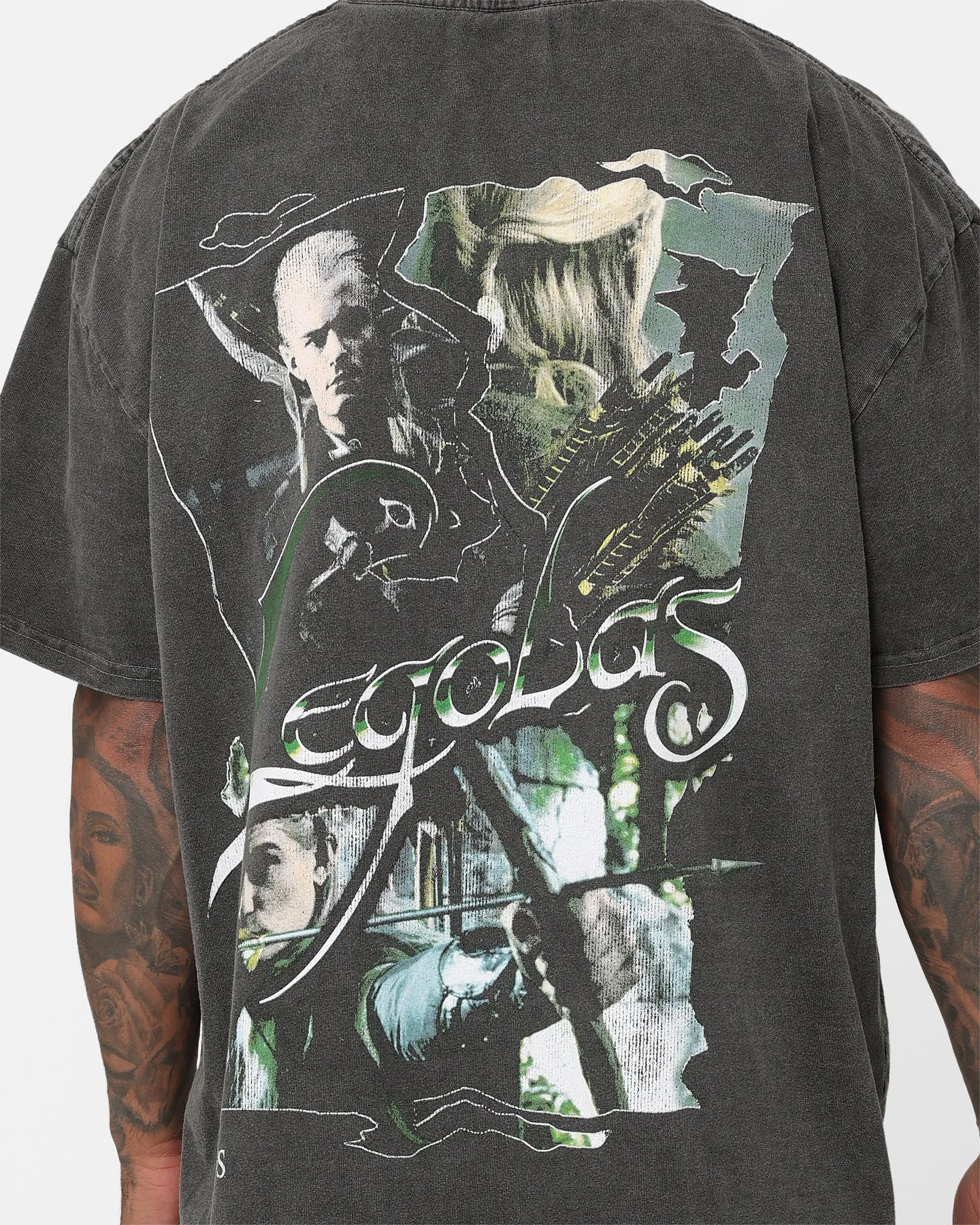 American Thrift X The Lord Of The Rings Legolas Heavyweight Vintage T-Shirt Black Wash