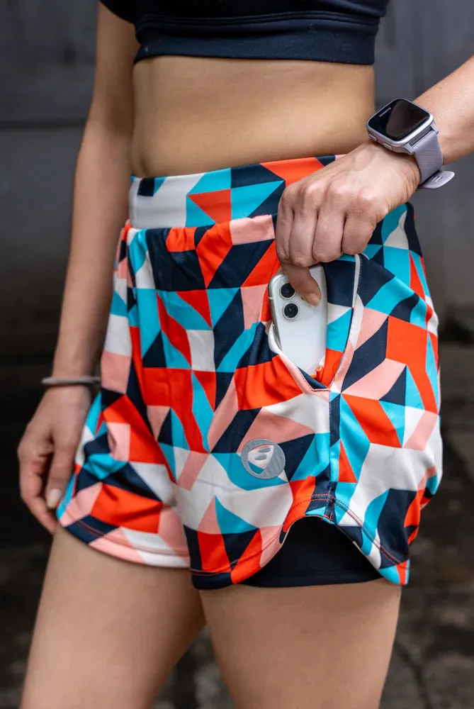 Apace 3 inch Women's Running Shorts (ArtDeco)