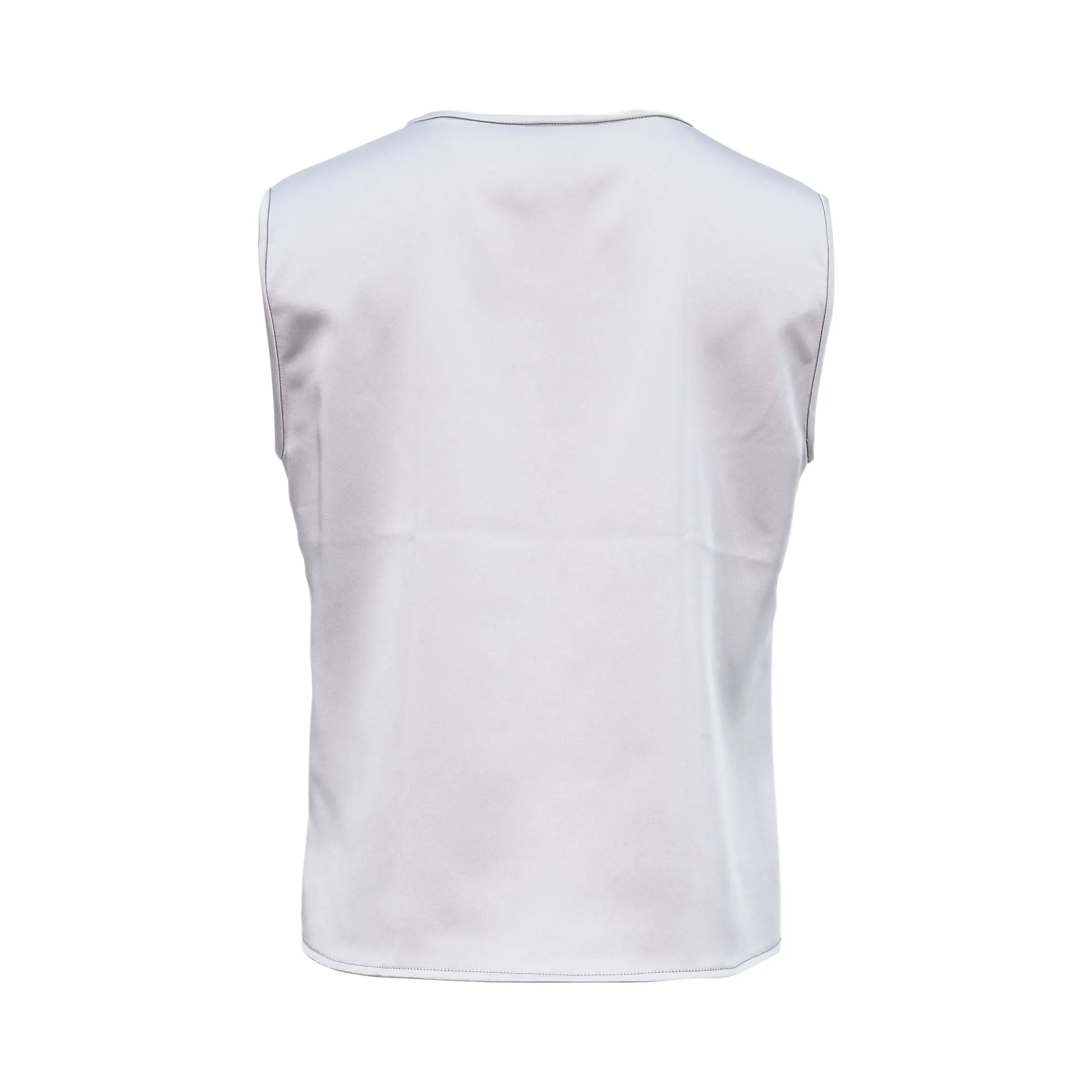 Barbara Rizzi Atelier Women's Silver Silk Brocade Jacket & Undershirt