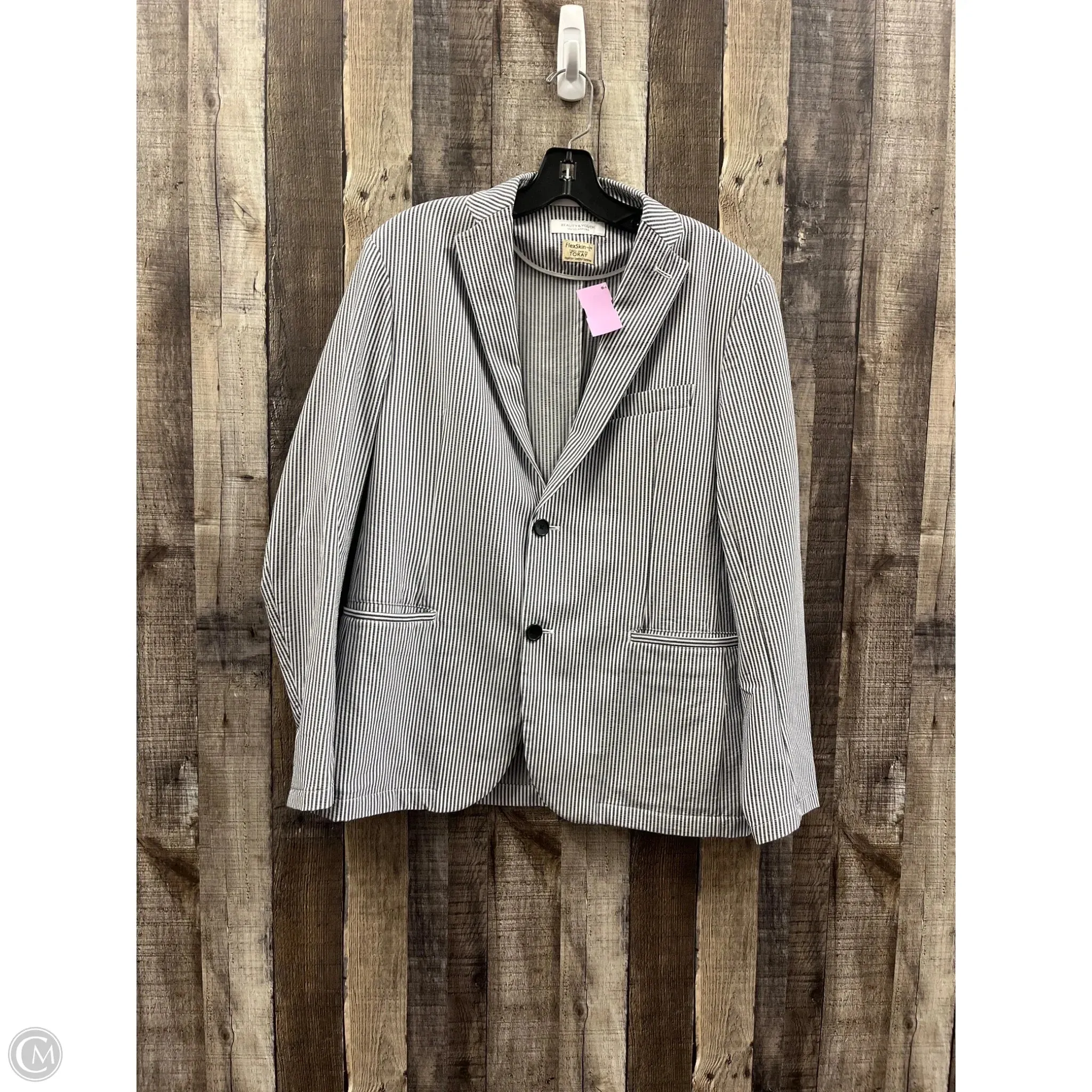 Blazer By Cme In Striped Pattern, Size: L