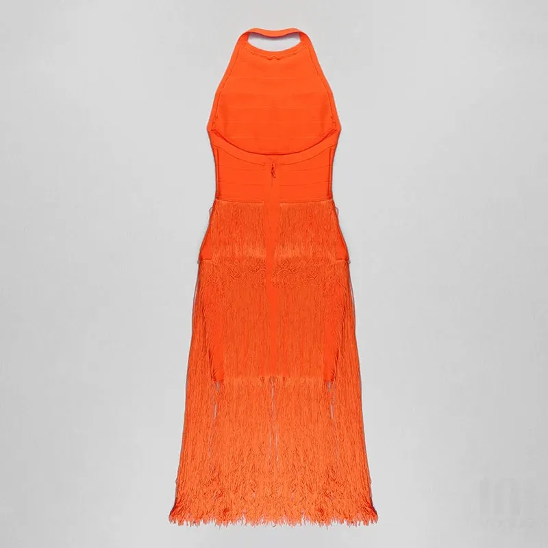 Bodycon Long Bandage Tassel Dress Anna Kay Co