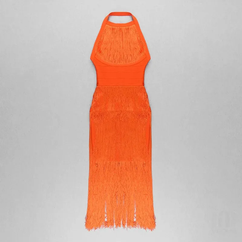 Bodycon Long Bandage Tassel Dress Anna Kay Co