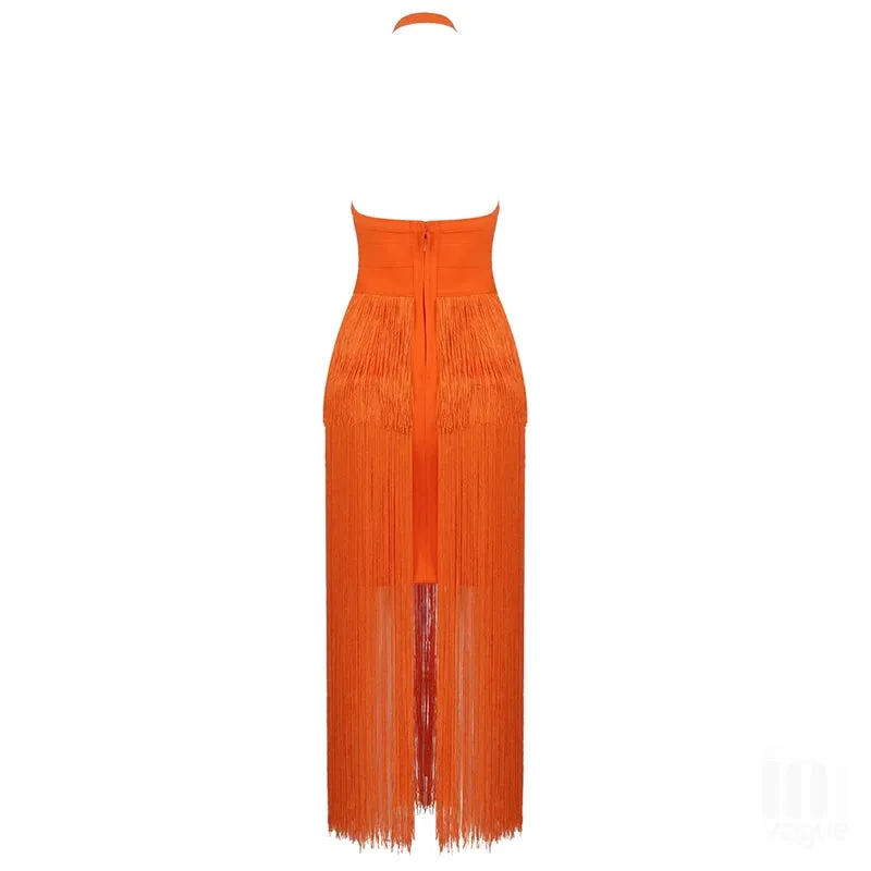 Bodycon Long Bandage Tassel Dress Anna Kay Co