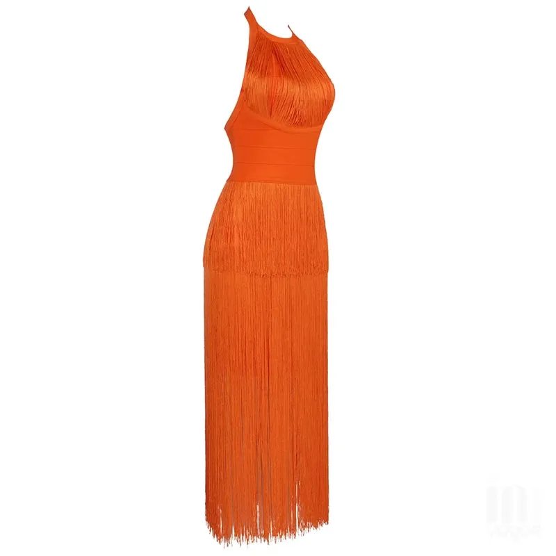 Bodycon Long Bandage Tassel Dress Anna Kay Co