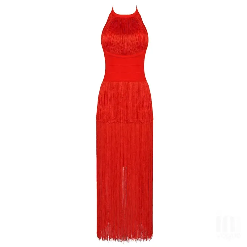 Bodycon Long Bandage Tassel Dress Anna Kay Co
