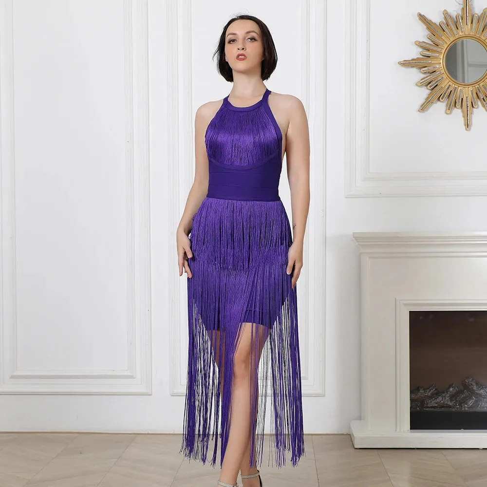 Bodycon Long Bandage Tassel Dress Anna Kay Co