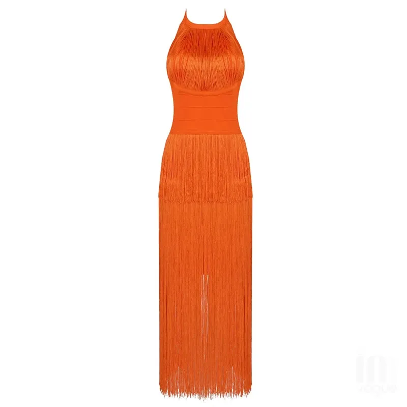 Bodycon Long Bandage Tassel Dress Anna Kay Co