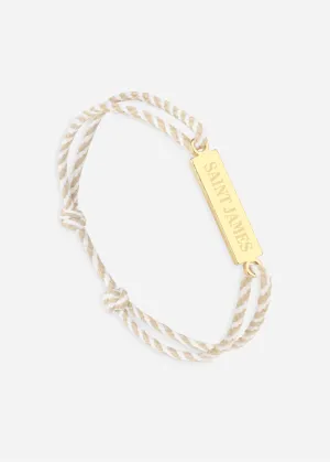 Bracelet lien SAINT JAMES - SAINT JAMES x Le Vent  la franaise (OR/RAYE BLANC/BEIGE)