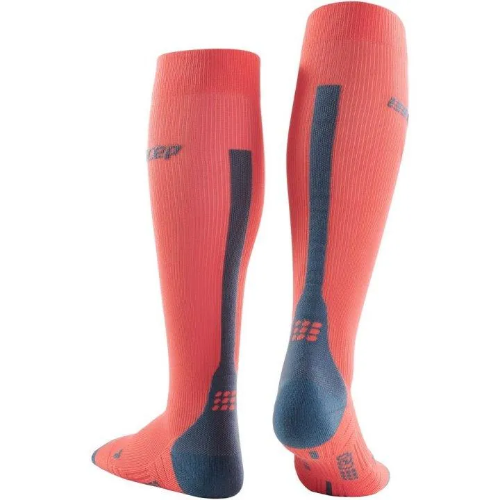 CEP Compression Run 3.0 Tall Women's Compression Socks (Coral/Grey)