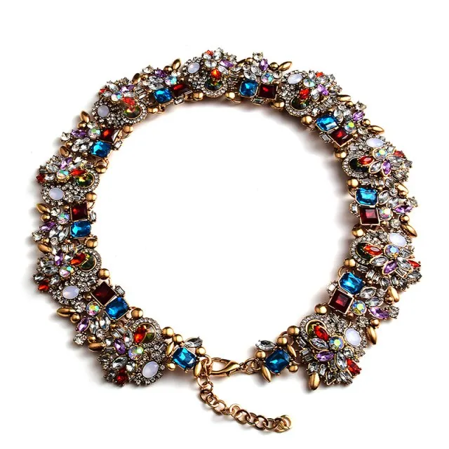 Colorful Rhinestones Necklace Anna Kay Co