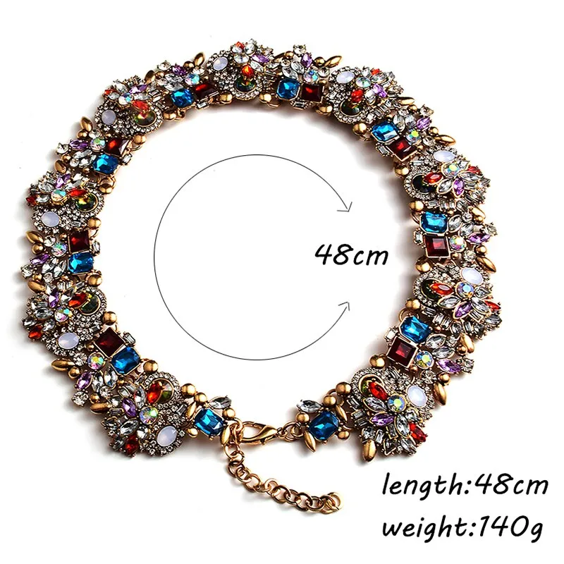 Colorful Rhinestones Necklace Anna Kay Co