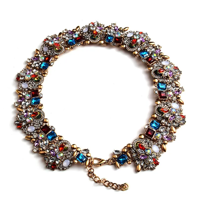 Colorful Rhinestones Necklace Anna Kay Co