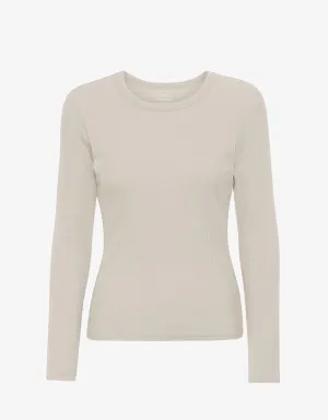 COLORFUL STANDARD - ORGANIC RIB LONG SLEEVE T-SHIRT - IVORY WHITE