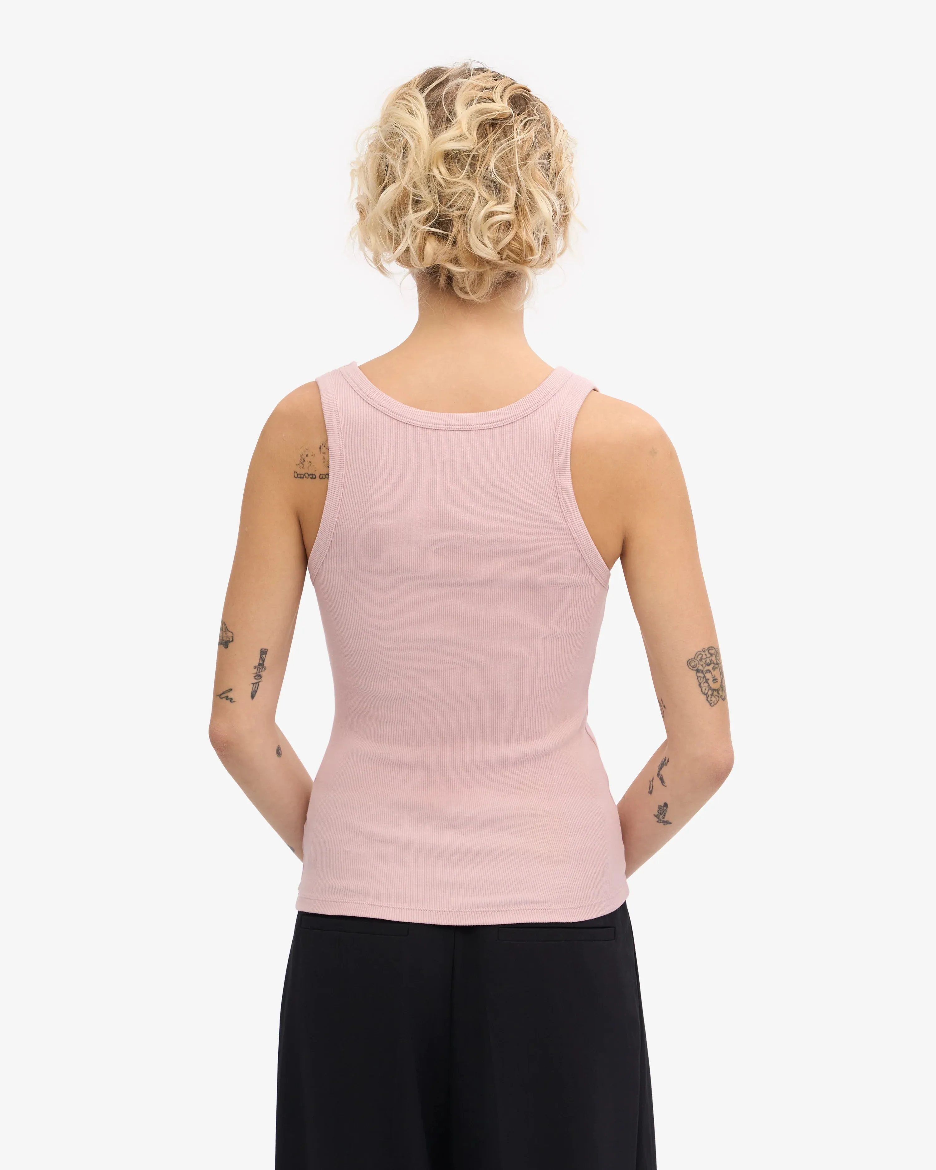 COLORFUL STANDARD - RIB TANK TOP - FADED PINK