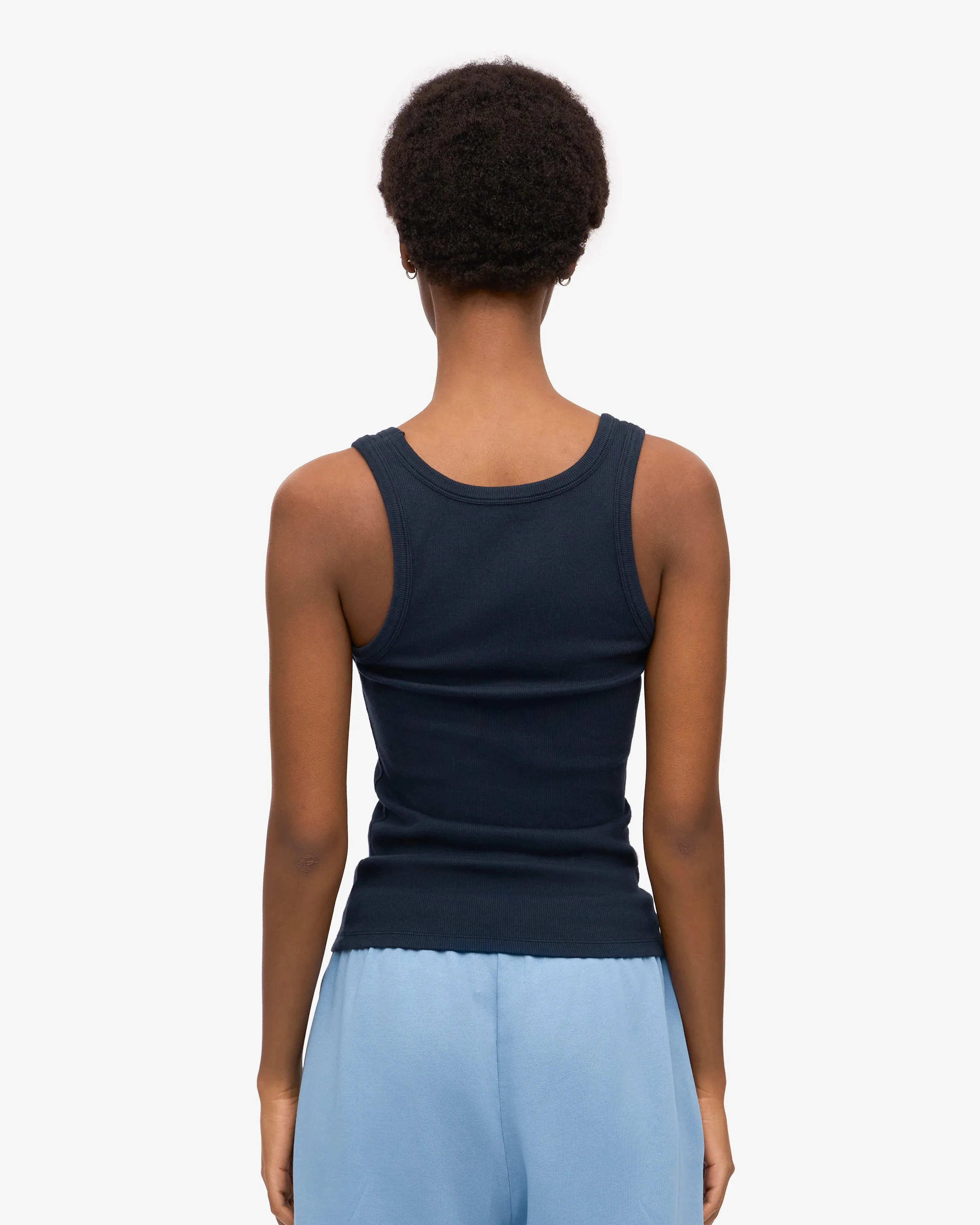 COLORFUL STANDARD - RIB TANK TOP - NAVY BLUE