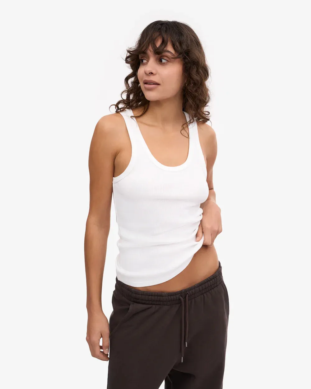 COLORFUL STANDARD - RIB TANK TOP - OPTICAL WHITE