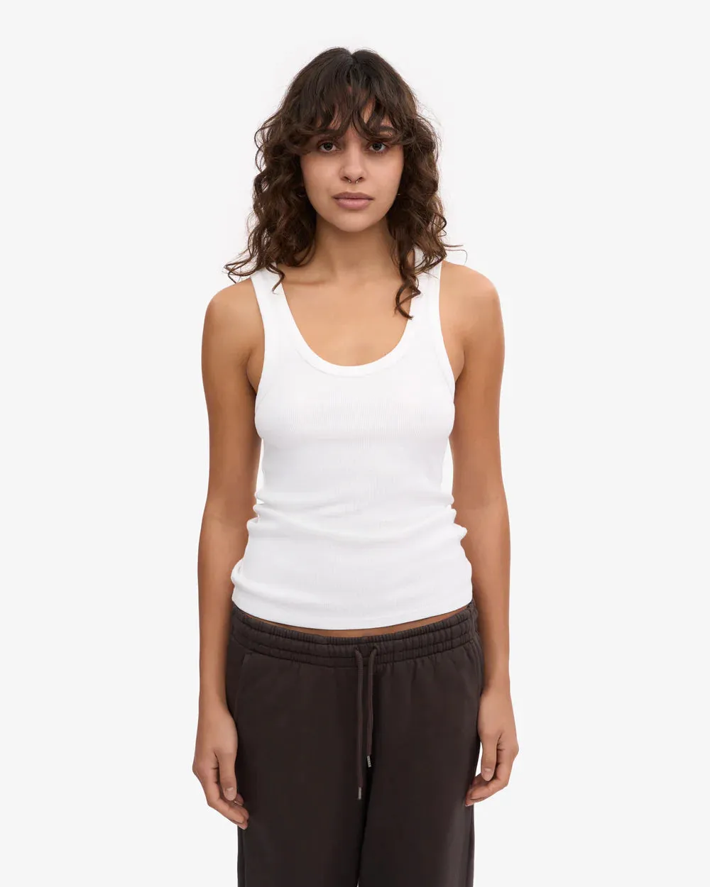 COLORFUL STANDARD - RIB TANK TOP - OPTICAL WHITE
