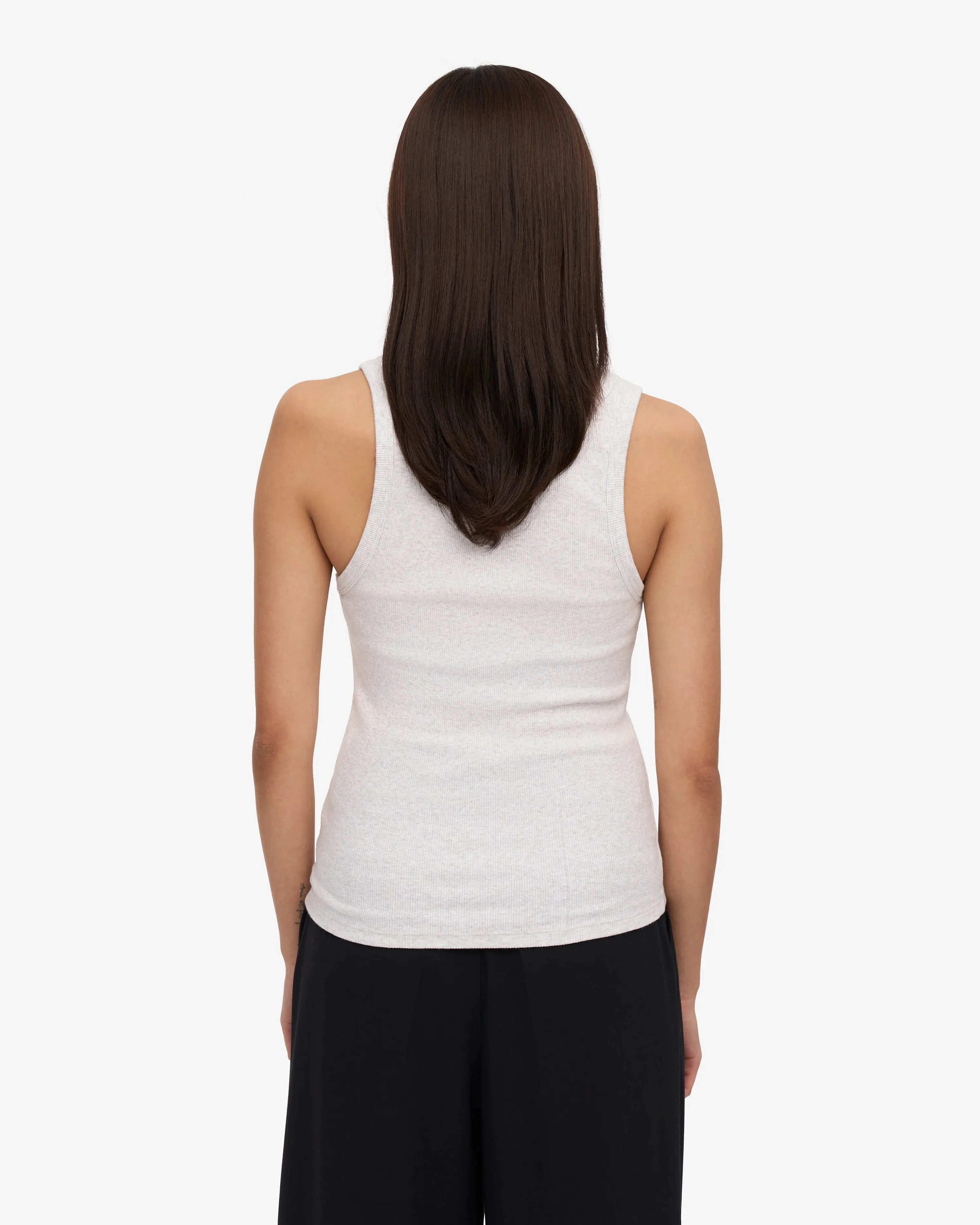 COLORFUL STANDARD - RIB TANK TOP - SNOW MELANGE