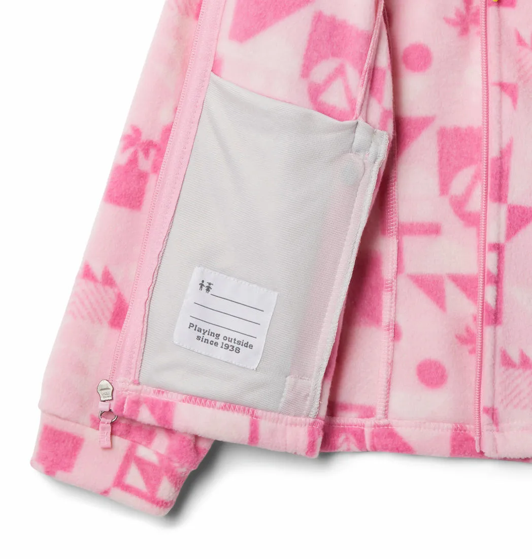 Columbia Kids Girls Pink Benton Springs II Printed Fleece Jacket