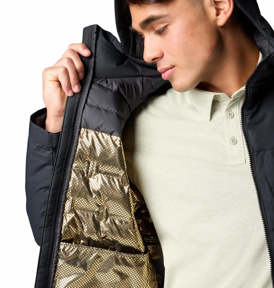 Columbia Men Black Omni-Heat Infinity Grand Trek III Hooded Down Jacket