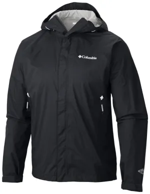 Columbia Men Black Omni-Tech Sleeker Waterproof Rain Jacket
