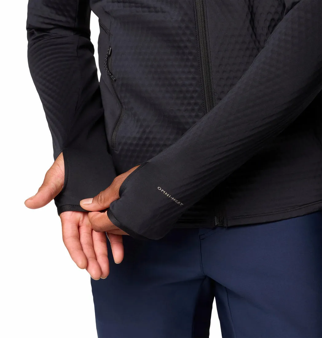 Columbia Men Black Omni-Wick Crystal LeafHelix Fleece Jacket