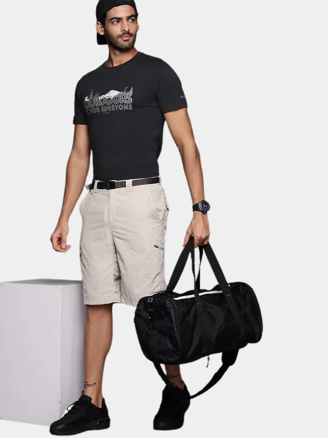 Columbia Men Black Omni-Wick Sun Trek Graphic Tshirt