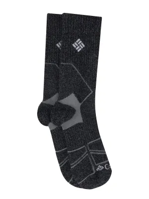Columbia Men Black SOCKS MN 2P HIKE QTR-HEELPWR (2 Pairs) (Non Returnable)